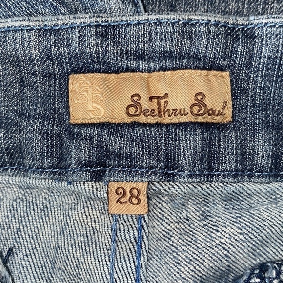 See Thru Soul Fit & Flare, Bootcut Distressed Jeans - Picture 13 of 16